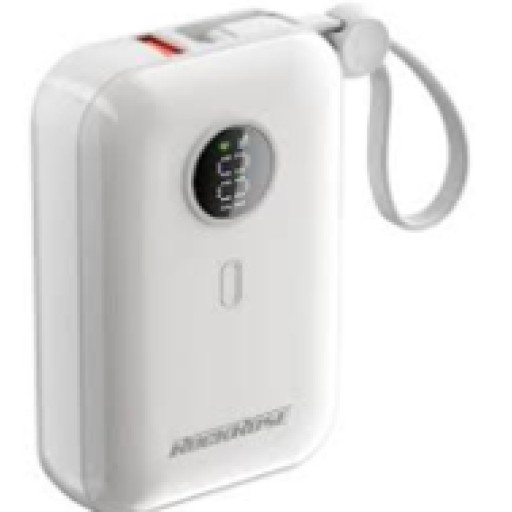 باور بانك RR بسعة 10,000 مللي أمبير، شحن سريع 20 واط PD و22.5 واط Quick Charge – أبيض RR 10000mAh 20W PD&22.5W Quick Charge Power Bank white