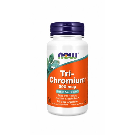 تري-كروميوم (أو ثلاثي الكروم) بتركيز 500 ميكروغرام. 90 كبسولة نباتية Tri-Chromium 500 mcg  90 Veg Capsules