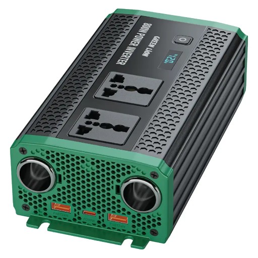 محول السيارة Green Lion GC-350 - أسود Green Lion GC-350 Car Inverter 800W DC 12V - Black
