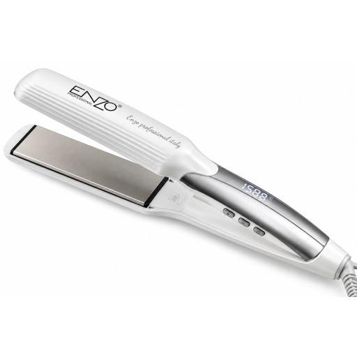 كاوية شعر ENZO  تيتانيوم وتورمالين + سيروم كيراتين ENZO Titanium and Tourmaline Hair Iron + Keratin Serum