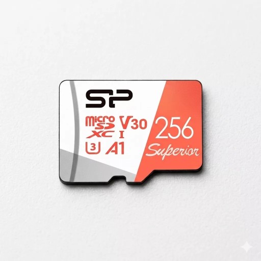بطاقة ذاكرة مايكرو اس دي سيلكون باور Silicon Power Superior – سعة 256GB V30 Silicon Power Superior microSD Card - 256GB - V30