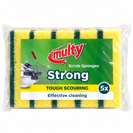 إسفنج جلي قوي مالتي – 5 قطع Multy Scrub Sponges Strong – Tough Scouring