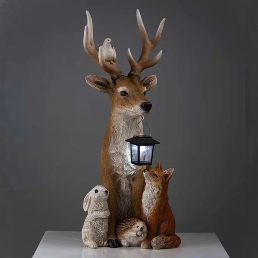 تمثال على شكل غزال وثعلب وحيوانات الغابة FUFRE Christmas Deer Ornament