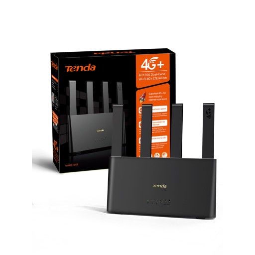 راوتر Tenda 4G08 AC1200 ثنائي النطاق 4G+ LTE Tenda 4G08 AC1200 Dual-Band Wi-Fi 4G+ LTE Router
