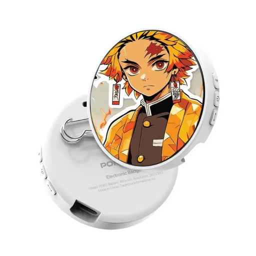 شارة روبو تاج بادج ماجيك برو من بورودو بشاشة دائرية 1.85 بوصة - أبيض Porodo Robo Tag Badge Magic Pro 1.85" Circular HD Screen - White