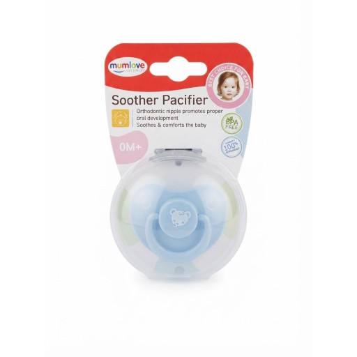 مصاصة (لهاية) سيليكون للأطفال والرضع من mumlove مع علبة حفظ شفافة mumlove Silicone Soother Pacifier with Storage Case