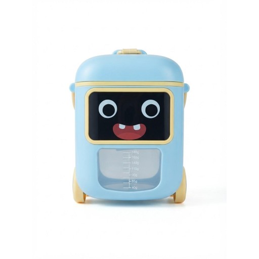 علبة وموزع حليب الأطفال المحمول بتصميم سيارة مع مؤشر سعة ومقبض (أزرق وأصفر) Portable Baby Milk Powder Dispenser Container Car Design (Blue & Yellow)