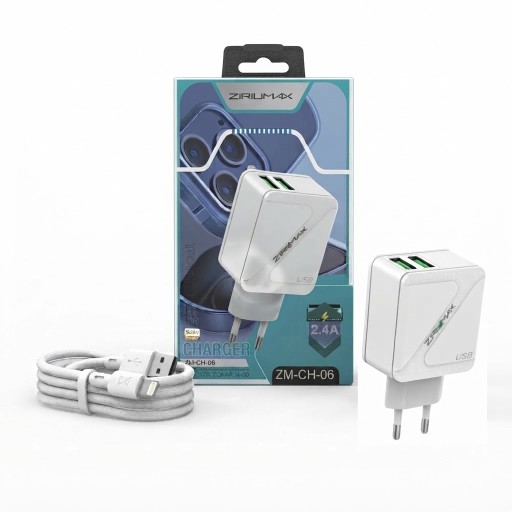شاحن ZIRUIMAX ZM-CH06 لايتنينج USB بقدرة 12W ZIRUIMAX ZM-CH06 12W Lightning USB Charger