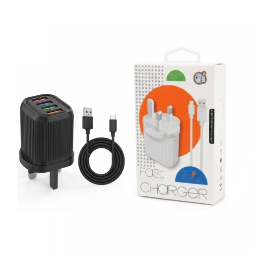 شاحن ADC-PD001 سريع بأربعة منافذ وشحن آمن ADC-PD001 4-Port Fast and Safe Charger