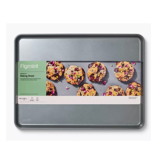 صينية خبز Figmint غير لاصقة رمادية 39×53 سم Figmint Non-Stick Baking Sheet, Gray, 39 x 53 cm