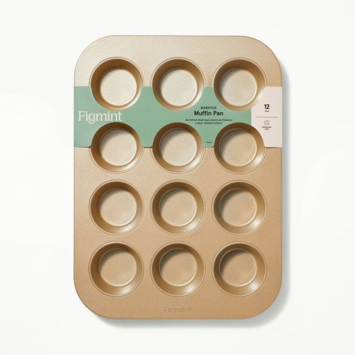 صينية مافن Figmint غير لاصقة 12 كوب Figmint Non-Stick 12-Cup Muffin Pan