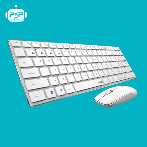 كيبورد مع ماوس مكتبي لاسلكي رابو 9320M Rapoo 9320M Wireless Keyboard and Mouse Combo Kit
