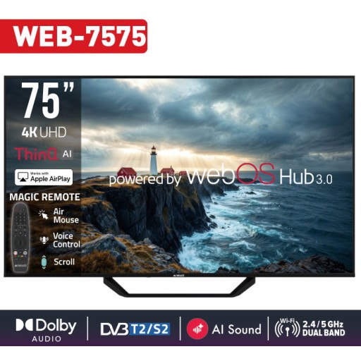 تلفزيون نيوال بحجم 75 بوصة 4K Ultra HD بنظام WebOS TV 3.0 Newal 75-Inch 4K Ultra HD WebOS TV 3.0