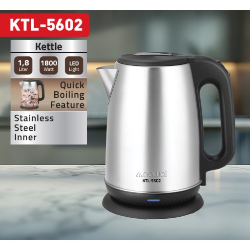 غلاية مياه كهربائية نيوال بسعة 1.8 لتر من الفولاذ المقاوم للصدأ Newal 1.8L Stainless Steel Electric Kettle 1800W