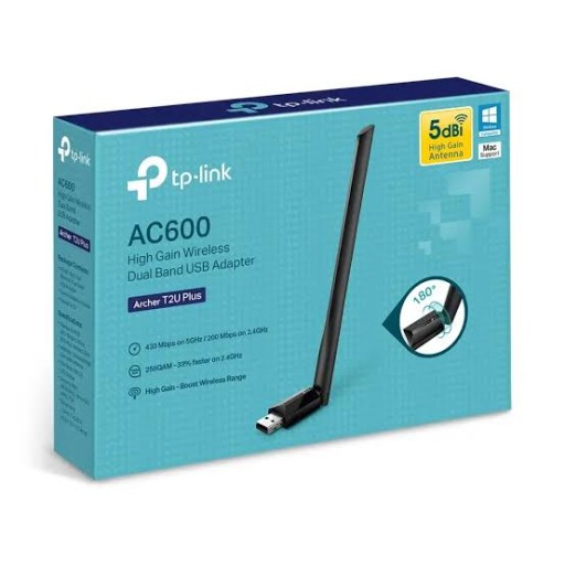 محول انترنت TP-LINK USB LAN WIRELESS T2U PLUS