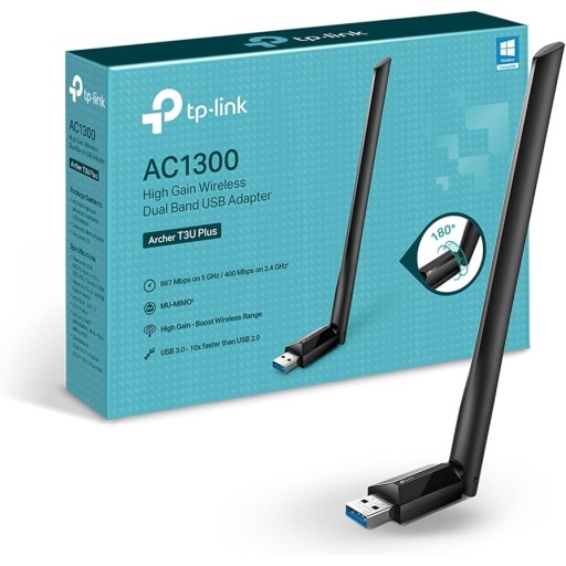 محول انترنت TP-LINK USB LAN WIRELESS T3U PLUS