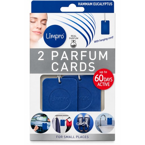 بطاقات عطرية ليمبرو برائحة حمّام الأوكالبتوس Limpro 2 Parfum Cards – Hammam Eucalyptus