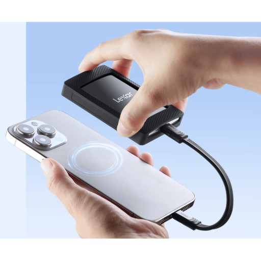 هارد اس اس دي خارجي ليكسار SL500 بسعة 2 تيرابايت وسرعة 2000 ميجابايت/ثانية Lexar 2TB SL500 External SSD, 2000MB/s Read, USB 3.2 Gen 2x2, Slim