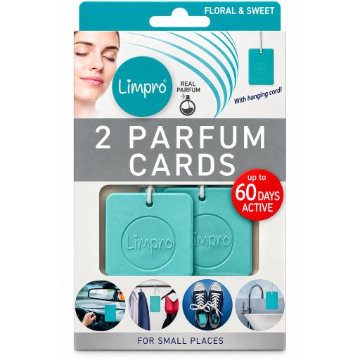 بطاقات عطرية ليمبرو برائحة زهرية وحلوة Limpro 2 Parfum Cards – Floral & Sweet