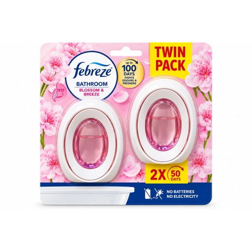 معطر حمام فيبريز  عبوة مزدوجة Febreze Bathroom Blossom & Breeze – Twin Pack