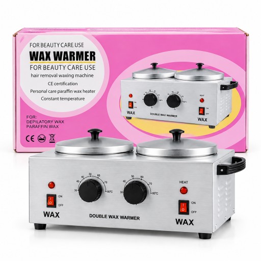 جهاز تسخين الشمع المزدوج لإزالة الشعر والبارافين Double Wax Warmer Hair Removal & Paraffin Wax Heater