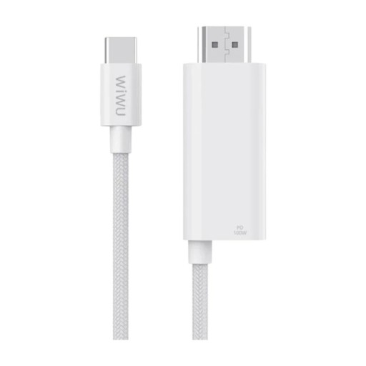 كيبل عرض شاشة وشحن WiWU Wi-PS001 4K USB-C to HDMI Projection Cable