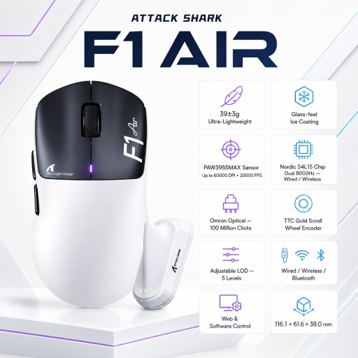اتاك شارك اف 1 attack shark f1 air