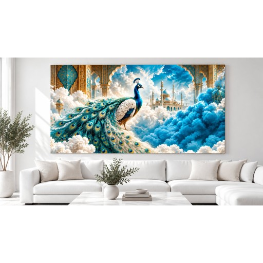 لوحة طاووس canvas