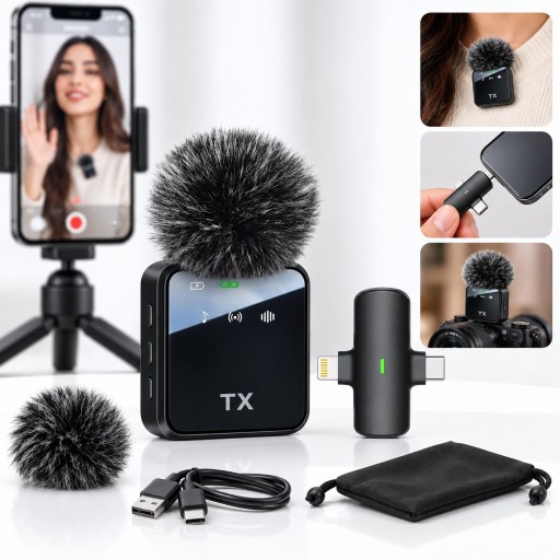 نك مايك لاسلكي موديل F15 Wireless Lavalier Microphone F15