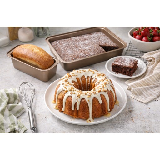 طقم قوالب خبز وكيك 3 قطع 3-Piece Baking and Cake Mold Set