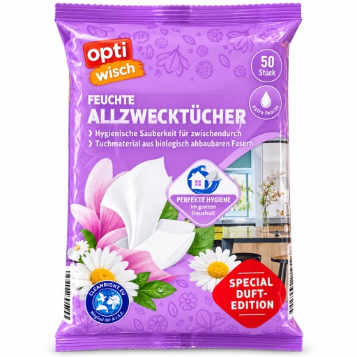 مناديل Opti Wisch المبللة متعددة الاستخدامات – إصدار عطري خاص Opti Wisch Feuchte Allzwecktücher – Special Duft-Edition
