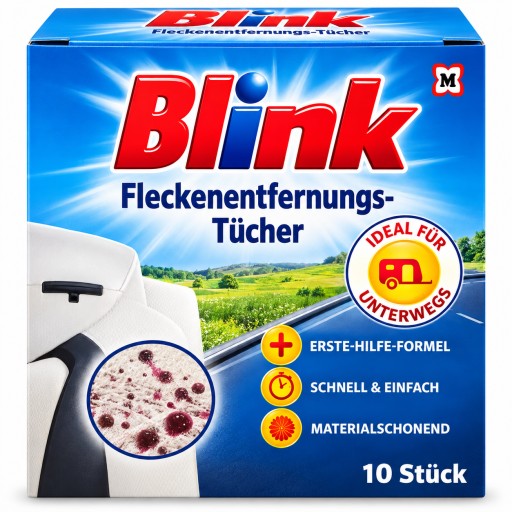 مناديل إزالة البقع Blink للملابس – 10 قطع Blink Fleckenentfernungs-Tüche