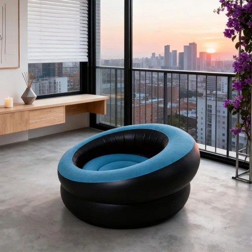 كرسي نفخ دائري A round inflatable chair