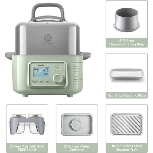جهاز طهي الطعام الرقمي بالبخار BUYDEEM G564 Digital Multifunctional Food Steamer