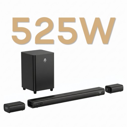 مسرح منزلي ماستر لاسلكي 7.1.4 قناة مع دولبي أتموس بقوة 525 واط Master 7.1.4 CH Wireless Home Theater System with Dolby Atmos 525W
