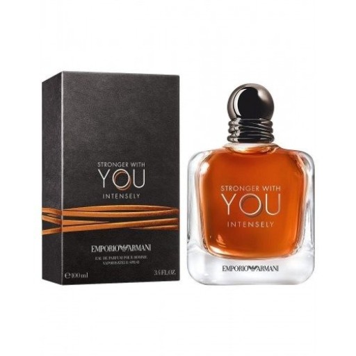 عطر ارماني سترونجر ويذ يو انتنسلي الرجالي او دو بارفيوم 100مل .Emporio Armani Stronger With You Intensely for Men Eau de Parfum 100ml