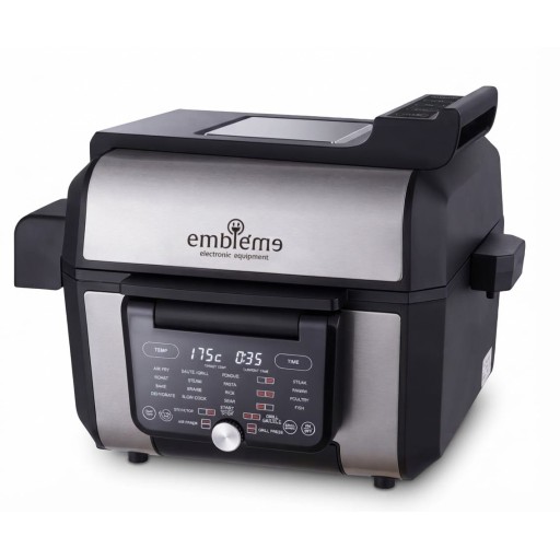 قلاية وشوايه  متعدد الوظائف 4 في 1 امبليوم Emblème موديل EM NKG2 Emblème 4-in-1 Multi-Function Air Fryer and Grill, Model EM NKG2