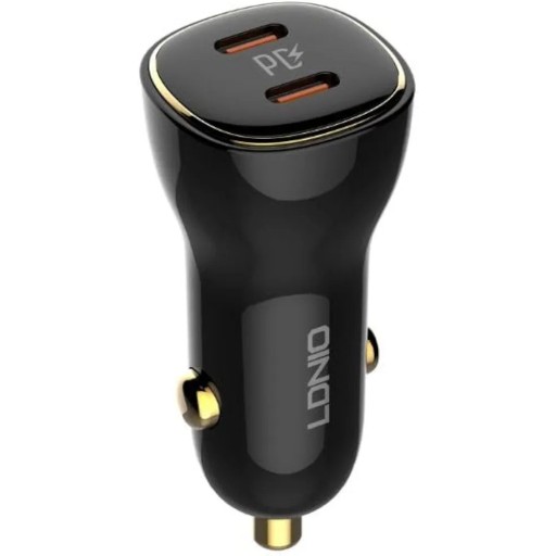 لدينو شاحن سيارة ٦٠ واط منفذين LDNIO Car charger 60w 2 port