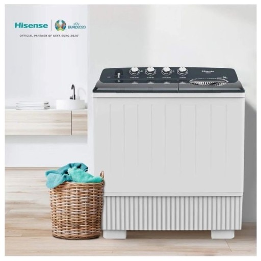 غسالة هايسنس حوض مزدوج - 20 كغم - WSBE203 - ابيض Twin Tub Hisense 20KG