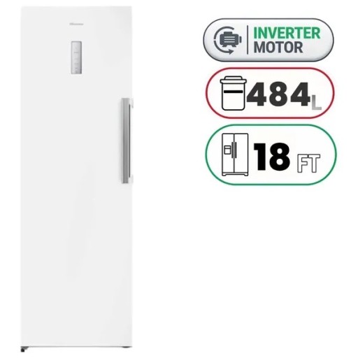 هايسنس ثلاجة ذات الباب الواحد - 18 قدم - RL484N4AWU - أبيض Vertical Freezer Hisense 18
