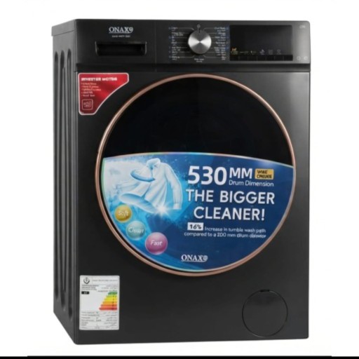 غسالة ملابس أونكس 15 كيلو (ONAX) أوتوماتيك أمامي موديل ONAX-WMFR-15W Onax 15kg  Washing Machine (ONAX) Front Load Automatic, Model ONAX-WMFR-15W