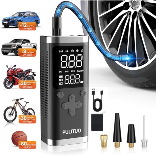 منفاخ هواء PULITUO QB-13159 لاسلكي 150 PSI ذكي PULITUO QB-13159 Cordless Smart Air Inflator (150 PSI)