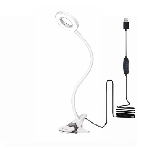 مصباح PULITUO B0CLJCQSNR بمشبك وعدسة مكبرة LED PULITUO B0CLJCQSNR LED Magnifying Lamp with Clamp