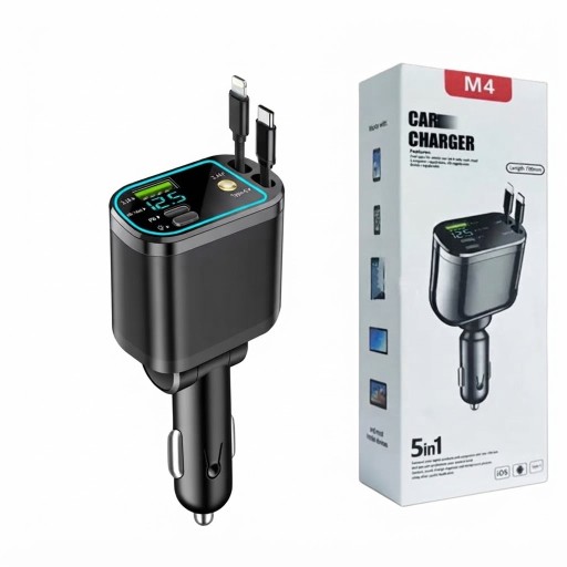 ‎شاحن PULITUO M4 120W 5in1 بشاشة رقمية PULITUO M4 120W 5-in-1 Charger with Digital Display