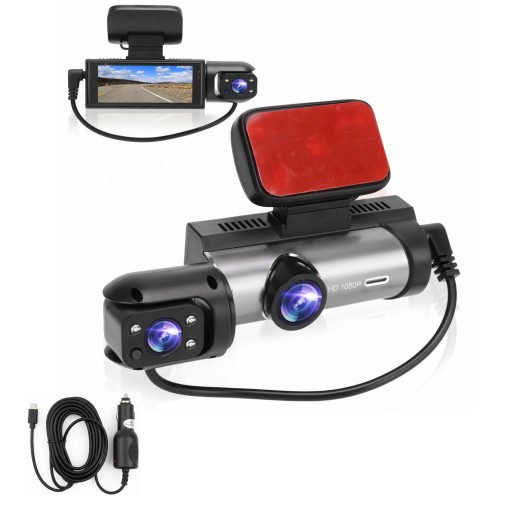 داش كام قيادة e2121A98 بدقة FHD 1080P وعدسة واسعة e2121A98 Dash Cam with FHD 1080P resolution and wide-angle lens.