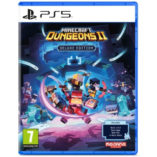 قرص لعبة ماينكرافت دنجنز 2 النسخة الفاخرة لجهاز بلايستيشن 5 (Minecraft Dungeons II: Deluxe Edition - PS5) Minecraft Dungeons II Deluxe Edition PlayStation 5 Game Disc