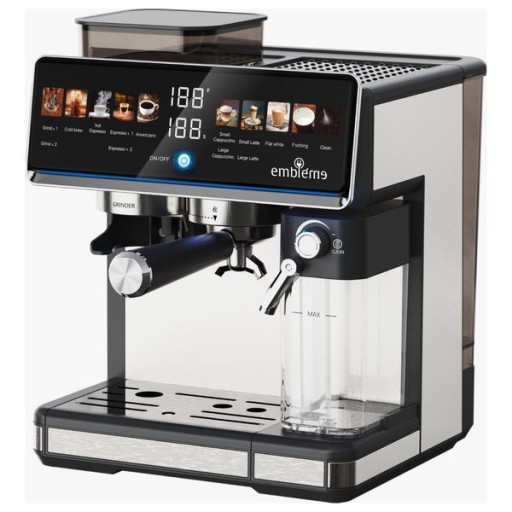 ماكينة القهوة الاحترافية إمبليوم 4 في 1 مع مطحنة EMBLEME EM-ECM2 4-in-1 Professional Coffee Machine