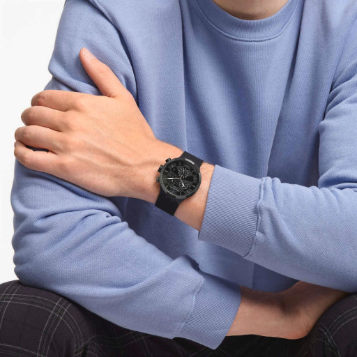 ساعة سواتش Checkpoint Black كرونوغراف Swatch Checkpoint Black Big Bold Chrono