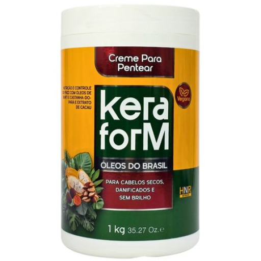 كريم تصفيف وتنعيم الشعر بالزيوت البرازيلية كيرافورم للتغذية والتحكم بالتطاير KeraForm Brazilian Oils Leave-In Combing Cream