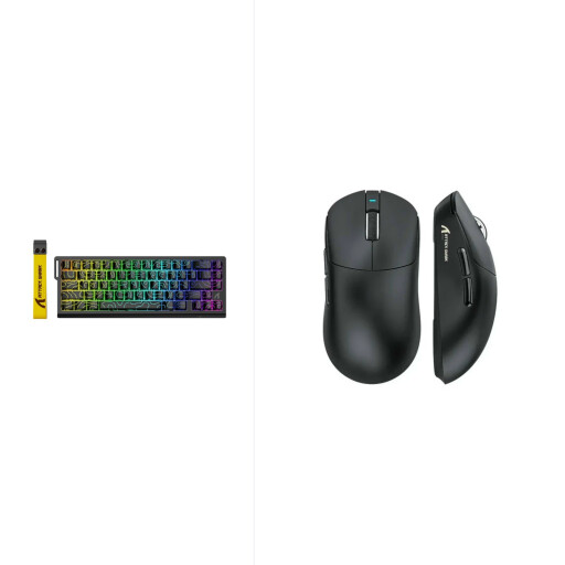 اتاك شارك X8 SE + ATTACK SHARK X68 HE Rapid Trigger Keyboard Magnetic Switch - Black Contours ATTACKSHARK X8 SE + ATTACK SHARK X68 HE Rapid Trigger Keyboard Magnetic Switch - Black Contours